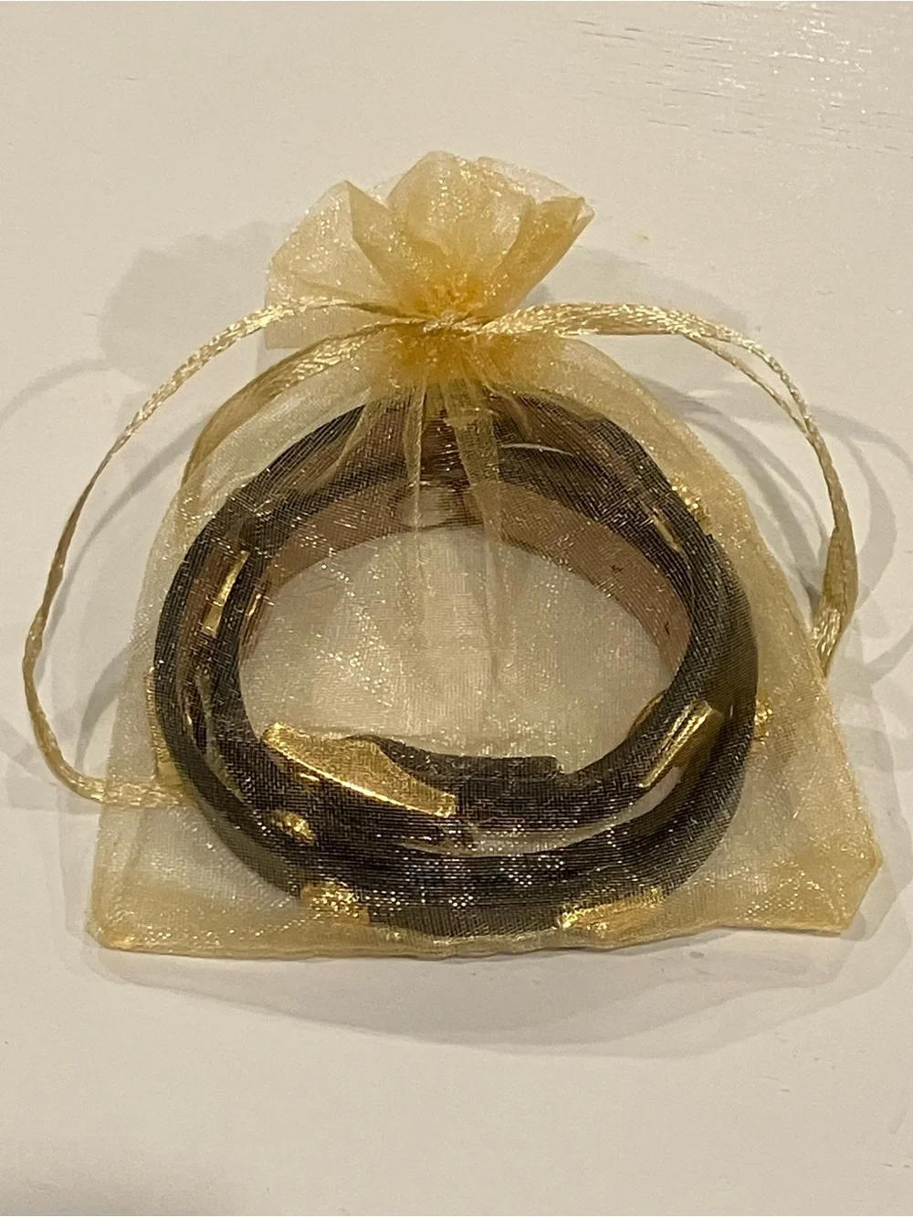 Rustic Cuff | Black Leather Wrap Bracelet with Gold Stud Accents